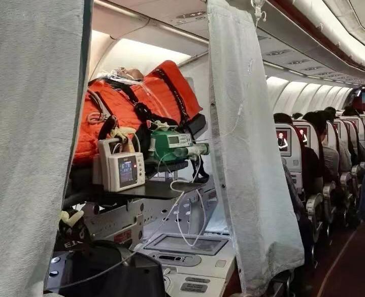 潍坊跨国医疗包机、航空担架